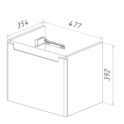 Тумба Lemark BUNO MINI 50см под 1 раковину, подвесная,1 ящик, цвет корпуса, фасада: Белый глянец Тумба Lemark BUNO MINI 50см под 1 раковину, подвесная,1 ящик, цвет корпуса, фасада: Белый глянец