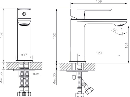 Смеситель для умывальника RUSH Luson (LU1630-11)