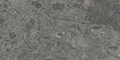 Керамогранит Brecia Adonis Dark тёмно-серый глянцевый 60х60 (4шт_1,44м2)