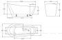 Акриловая ванна BELBAGNO BB63-1800 1800х870х850