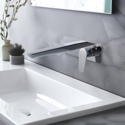 Смеситель для раковины настенный (внешняя и скрытая часть) AQUATEK AQ1113CR БЕТТА