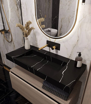 Столешница моноблок FLAT NERO MARQUINA (1010*452*80) Столешница моноблок FLAT NERO MARQUINA (1010*452*80)