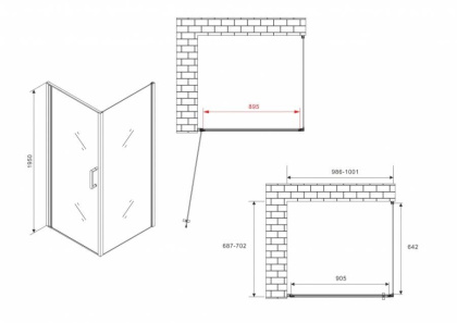 Душевой уголок ABBER Sonnenstrand AG04100-S70 Душевой уголок ABBER Sonnenstrand AG04100-S70