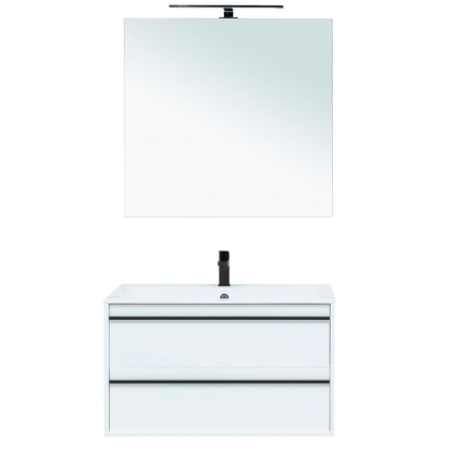 Мебель для ванной Aquanet Lino 90 белый матовый