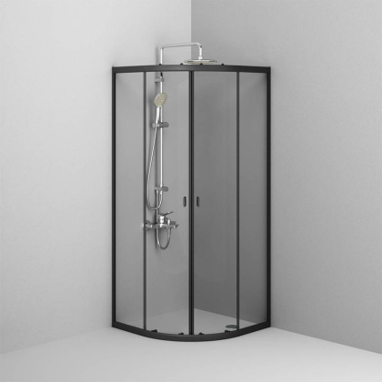 W88G-205-080BT64 X-Joy Twin Slide,  Душевое ограждение без  поддона, 80x80, профиль Черный