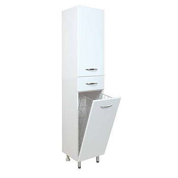 Пенал Onika Модерн 40 напольный, белый, с бельевой корзиной, правый Пенал Onika Модерн 40 напольный, белый, с бельевой корзиной, правый