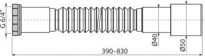 Гибкое соединение 6/4"×40/50 металл Гибкое соединение 6/4"×40/50 металл