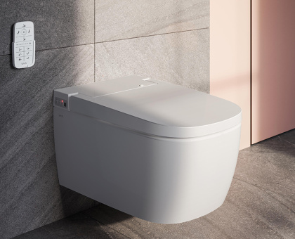 Унитаз подвесной VitrA V-Care 5674B003-6194 со встроенным феном и системой удаления запахов Унитаз подвесной VitrA V-Care 5674B003-6194 со встроенным феном и системой удаления запахов