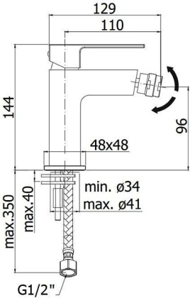 Смеситель для биде Paffoni Elle EL131CR