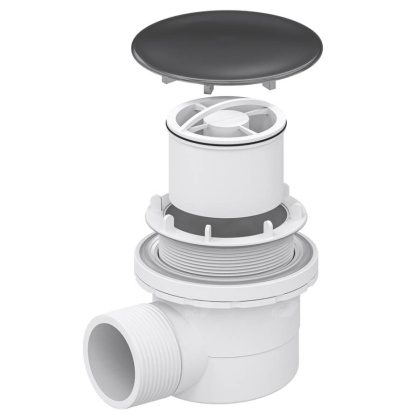 Сифон для душевых поддонов RGW Velplex QYD-06 графит, RGW 18241106-02