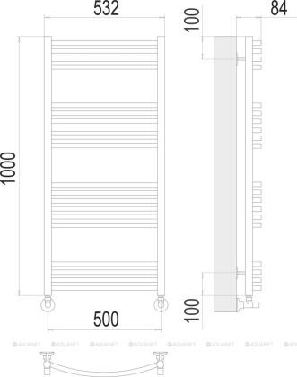 Полотенцесушитель Terminus Классик П20 500х1000