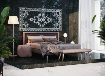 Риальто серый тёмный декорированный лаппатированный обрезной 119,5x238,5x1,1