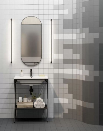 Керемогранит 1330S Агуста серый (9,8см*9,8см*7мм) (100шт/0,96м2) матовый, м2