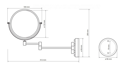 Косметическое зеркало, бронза