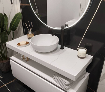 Столешница прямая FLAT CALACATTA 1210*460*70 Столешница прямая FLAT CALACATTA 1210*460*70