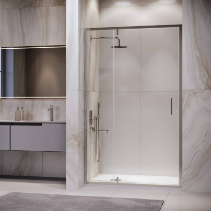 Душевая дверь 100*195 RGW LE-103 Хром/Прозрачное/6 мм