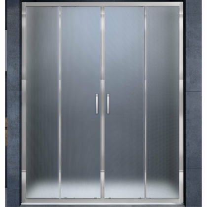 Душевая дверь Alpha VDS-3AL2160MT, 1600, хром, стекло текстурное