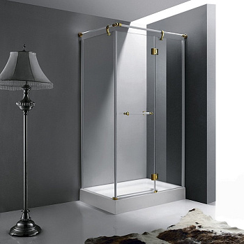 Душевой уголок RGW Viscount VI-41 90x120 профиль Белый Золото стекло прозрачное