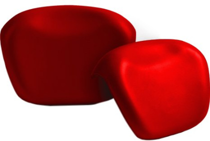 Подголовник Relax, 16х9х22 см, красный, RR