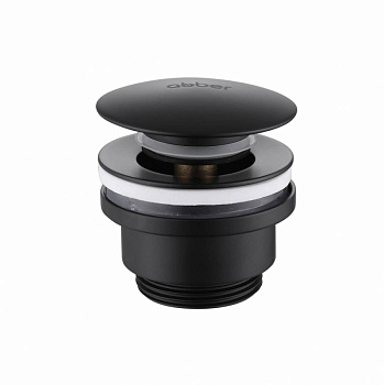 Донный клапан ABBER AF0011B без перелива, клик-клак, черный матовый Донный клапан ABBER AF0011B без перелива, клик-клак, черный матовый
