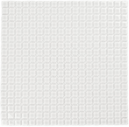 Мозаика стеклянная Super White (чип 4*15*15) 300*300(22шт.-1.98м2), м2