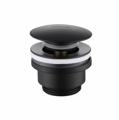 Донный клапан ABBER AF0011B без перелива, клик-клак, черный матовый Донный клапан ABBER AF0011B без перелива, клик-клак, черный матовый