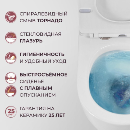 Унитаз подвесной безободковый CEZARES STYLUS-TOR Унитаз подвесной безободковый CEZARES STYLUS-TOR