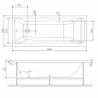 W93A-180-070W-R Gem  каркас для ванны 180х70 см W93A-180-070W-R Gem  каркас для ванны 180х70 см