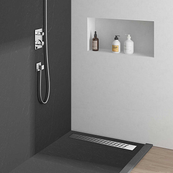 Душевой лоток SAY OPTIMA 601.60.P.BUK, 60 см, хром