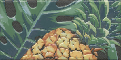 Декор HGD\A492\19056 Пальмейра флора 9,9см*20см*6,9мм (1уп/36шт/0,712м2) Ткань, шт