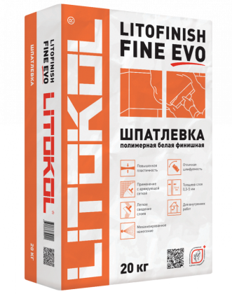 Полимерная шпатлевка LITOFINISH FINE EVO 20 Полимерная шпатлевка LITOFINISH FINE EVO 20