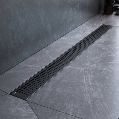 W01SC-P11-080-01BM MasterFlow Трап для душа линейный универс затвор Cut Gradient 80см цвет черн мат