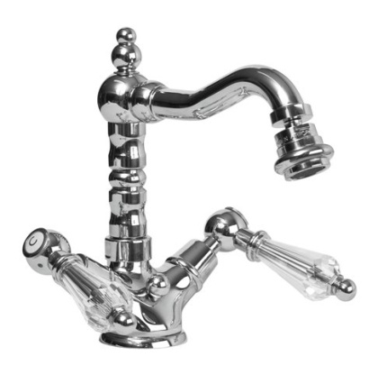 DIAMOND-BS2-01-Sw-N Смеситель для биде Исполнение: Хром, Ручки: Swarovski Nero 