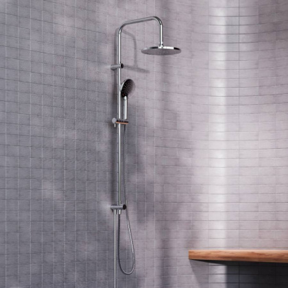 DX977700000 Jupiter, душевая система: верхний душ 230мм, ручн.душ 120мм, 1 режим, штанга 1010мм