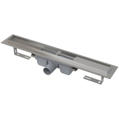 Водоотводящий желоб с порогами для цельной решетки