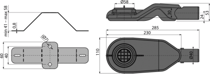 Экстра низкий сифон DN40 и комплект регулируемых ног Экстра низкий сифон DN40 и комплект регулируемых ног