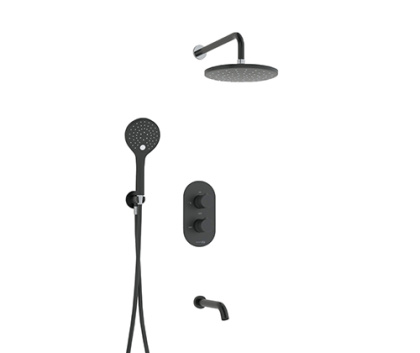 A177477 Thermo Встраиваемый комплект для ванны с верхней душевой насадкой, лейкой и изливом Wasserkraft A177477 Thermo Встраиваемый комплект для ванны с верхней душевой насадкой, лейкой и изливом Wasserkraft