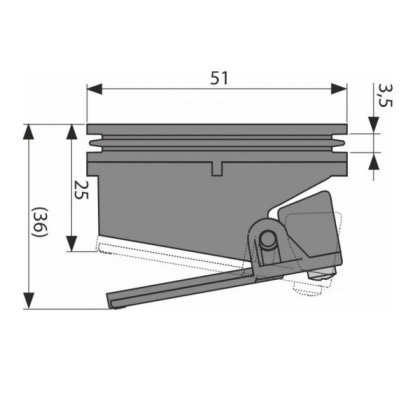 Комбинированный гидрозатвор для сифона  APZ-S6 для желоба APZ13 Комбинированный гидрозатвор для сифона  APZ-S6 для желоба APZ13