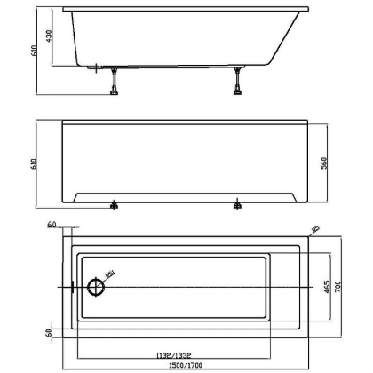 Акриловая ванна Акватек София 170х70 SOF170-0000001