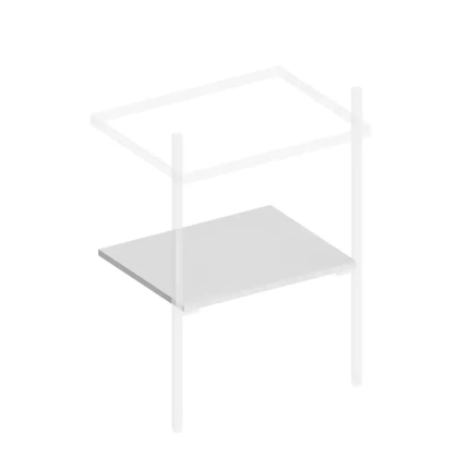 Полка PRO 55 см, белая матовая 