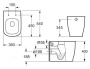 Чаша приставного унитаза BelBagno PRADO BB10150CB Чаша приставного унитаза BelBagno PRADO BB10150CB
