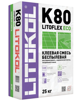 Клей цементный С2 E LITOFLEX K80 ECO 25кг