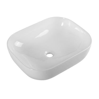 Раковина накладная керамическая, прямоугольная, бежевая матовая, BB1302-H316, 500x400x140