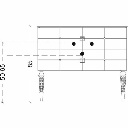 Тумба Piazza 100 черная + Хром_Комплект 841-100-BCR Boheme