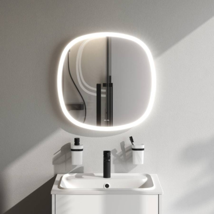 Зеркало с подсветкой в ванную закругленное 60 AM.PM Func M8FMOX0601WGS сенсорное Зеркало с подсветкой в ванную закругленное 60 AM.PM Func M8FMOX0601WGS сенсорное