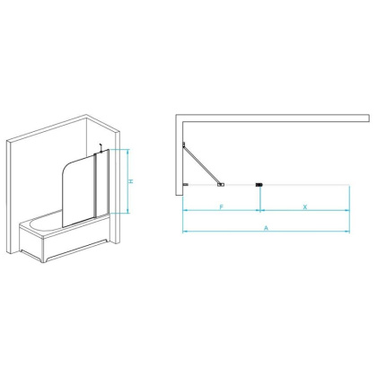 Шторка на ванну RGW SC-011, RGW 351101109-11