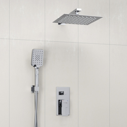 A16590 Встраиваемый комплект для душа с верхней душевой насадкой и лейкой Wasserkraft A16590 Встраиваемый комплект для душа с верхней душевой насадкой и лейкой Wasserkraft