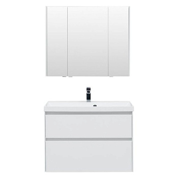 Мебель для ванной Aquanet Гласс 90 белый Мебель для ванной Aquanet Гласс 90 белый