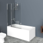 Душевая шторка на ванну BelBagno UNO-V-11-90/150-P-Cr-L Душевая шторка на ванну BelBagno UNO-V-11-90/150-P-Cr-L