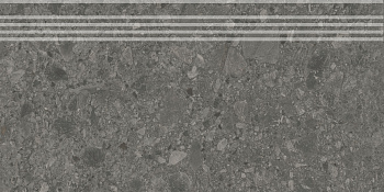 Ступень Чеппо ди Гре антрацит матовый обрезной 30x60x0,9